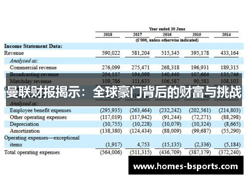曼联财报揭示：全球豪门背后的财富与挑战